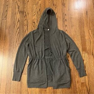 Knit Gray Hooded Cardigan